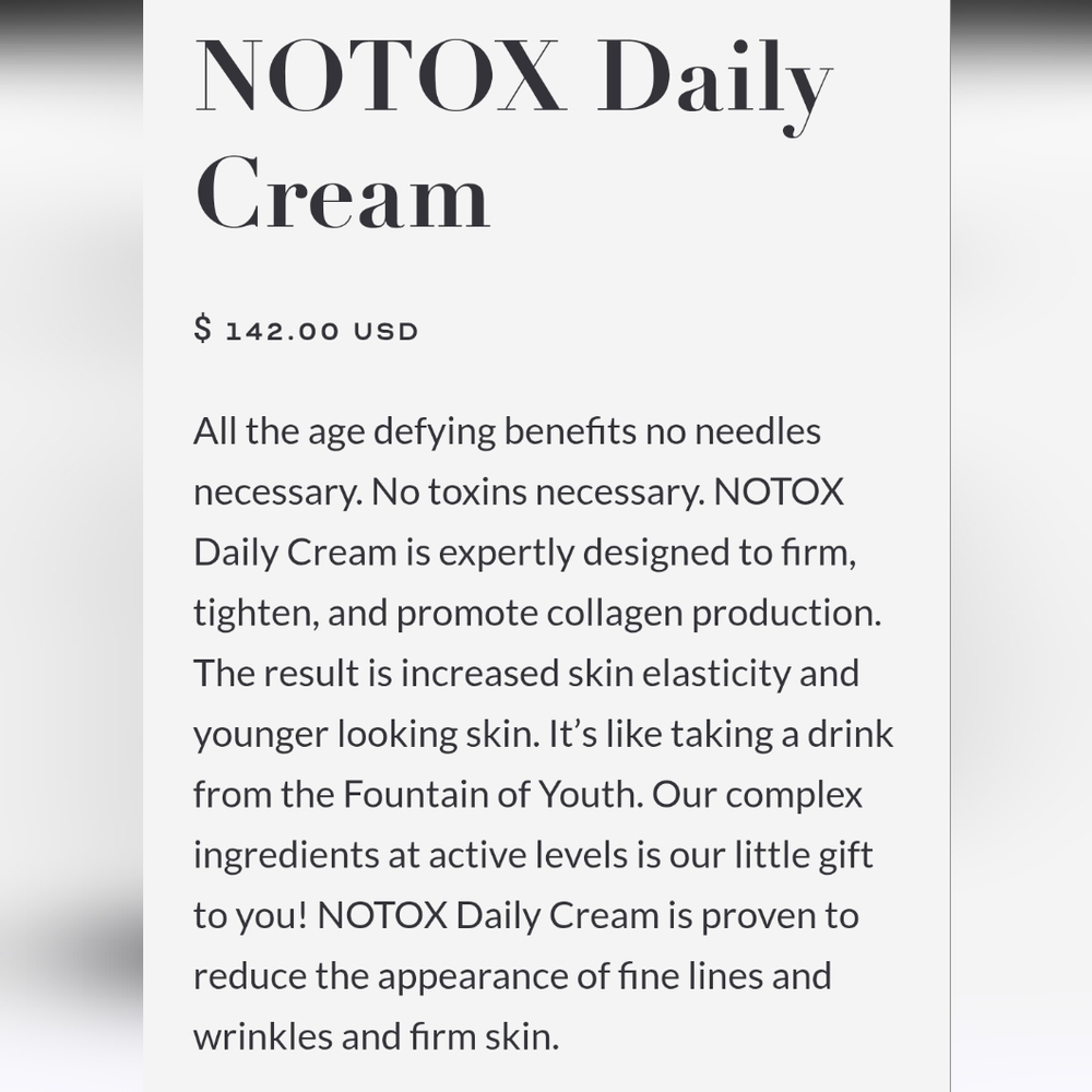 Notox Daily Cream - Picture 5 of 7